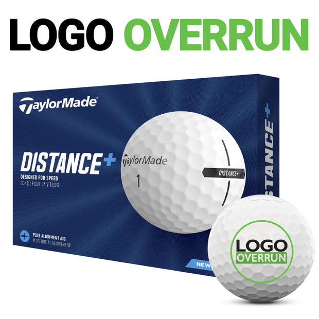 TaylorMade Distance + Golf Balls - LOGO OVERRUN