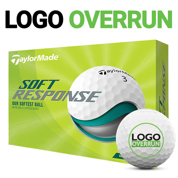 TaylorMade Soft Response Golf Balls - LOGO OVERRUN