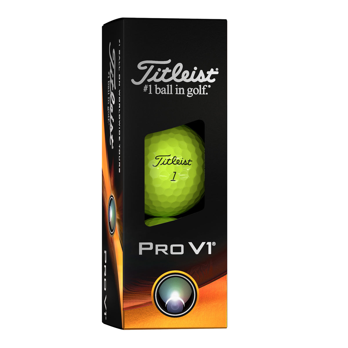 Titleist Pro V1 Yellow Golf Balls - LOGO OVERRUN