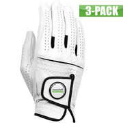 Cabretta Leather Men's Golf Gloves 3-Pack