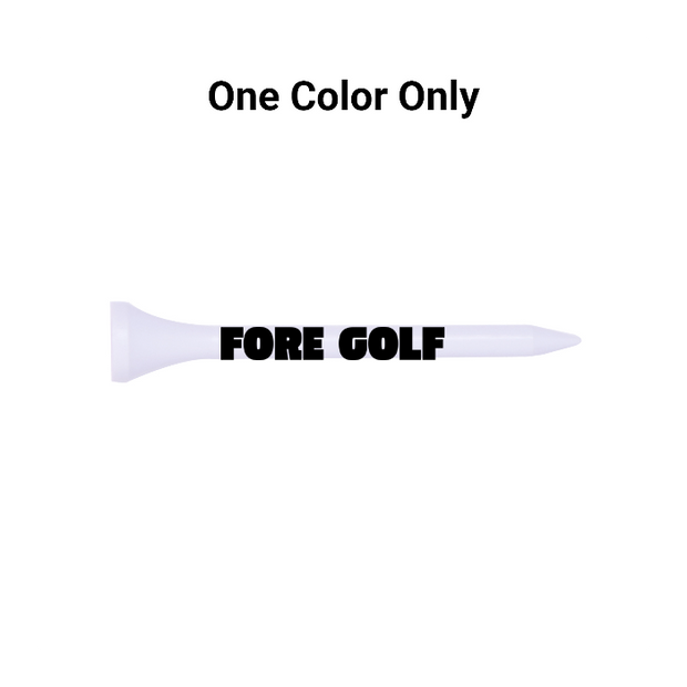 Bulk White Plastic Golf Tees - 1,000 PACK