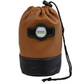 Synthetic leather drawstring pouch