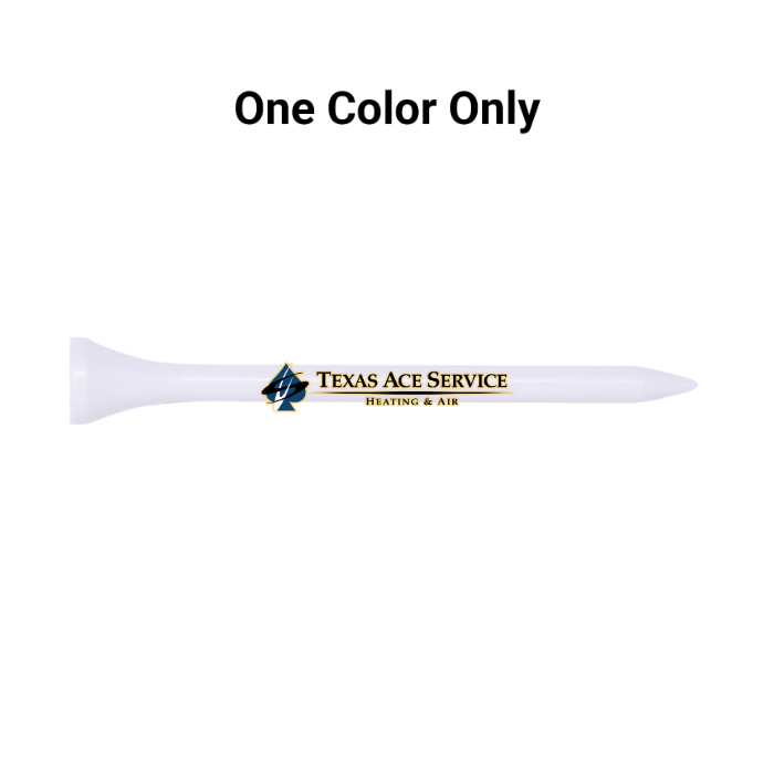 Bulk White Plastic Golf Tees - 1,000 PACK