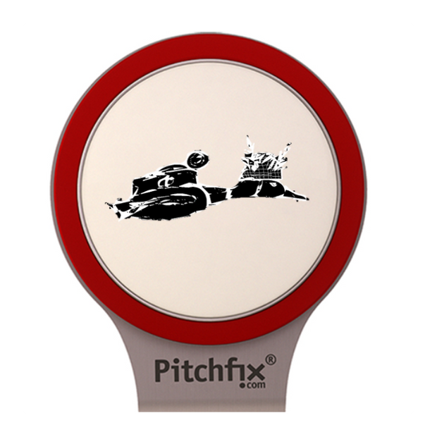 Red Pitchfix Hatclip