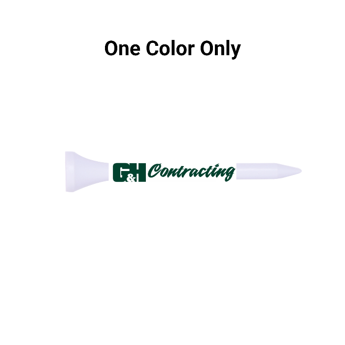 Bulk White Wood Golf Tees - 1,000 PACK