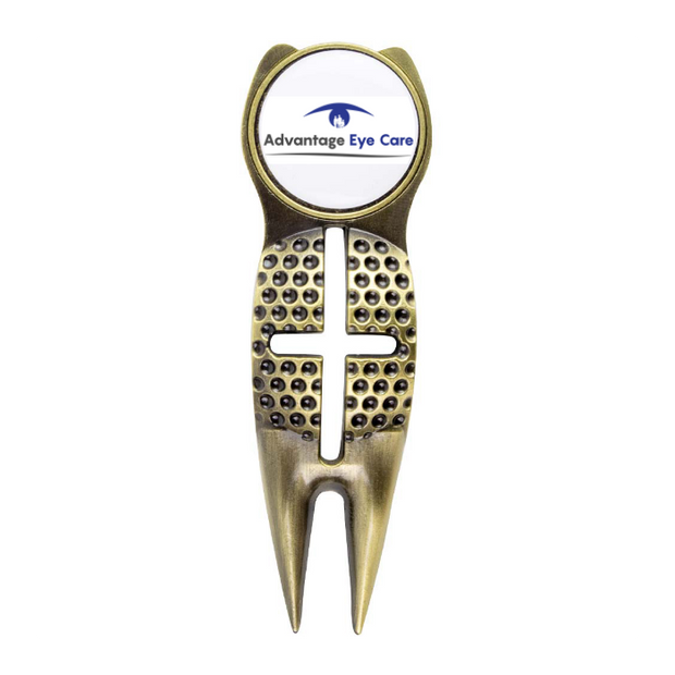 Brass Crosshairs Divot Tool