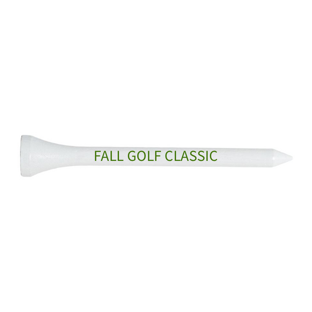 White Wood Golf Tees - 50 PACK