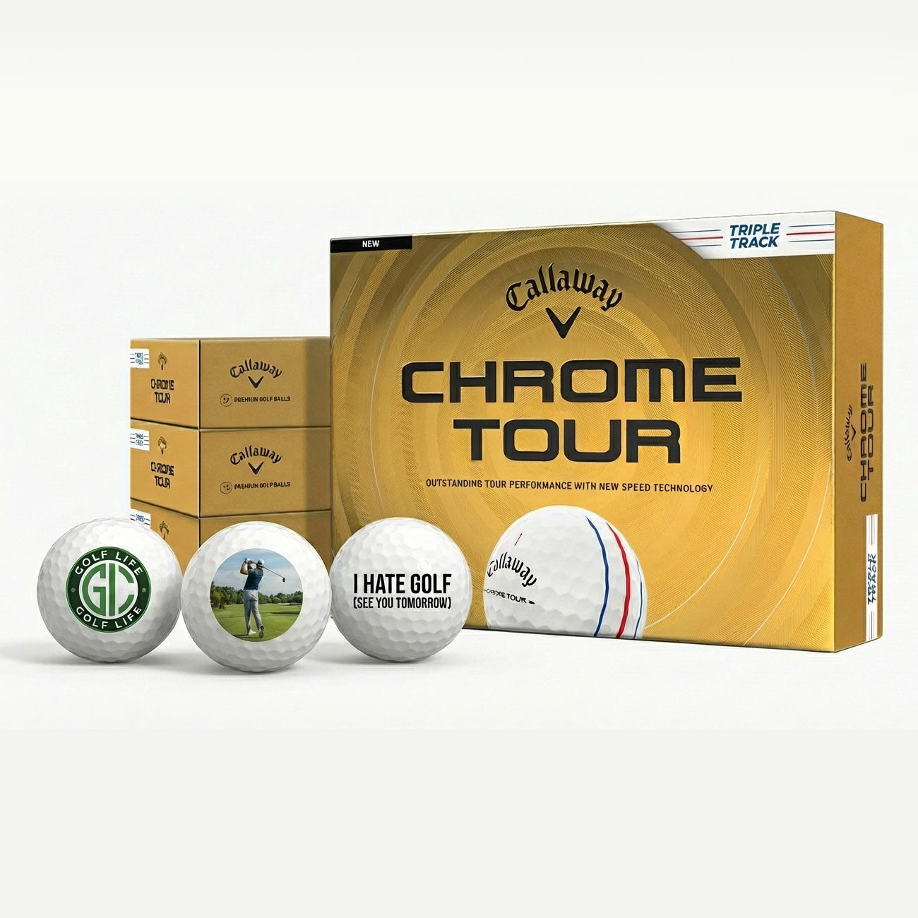 Callaway Chrome Tour Triple Track Golf Balls – Buy 3 Get 1 Free