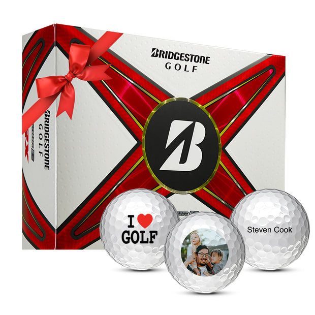 Custom Bridgestone Tour B RX Golf Balls One Dozen