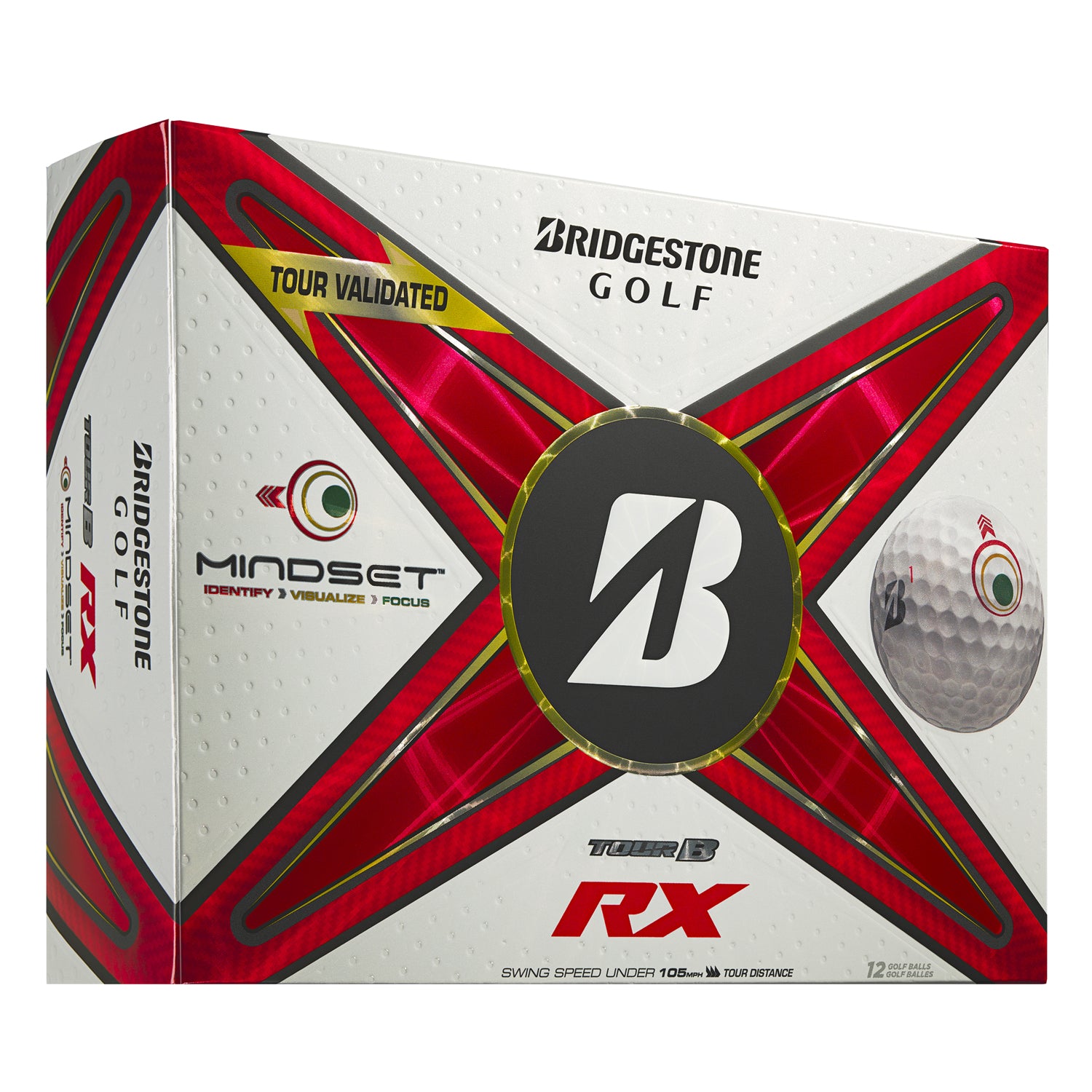 Bridgestone Tour B RX Mindset Golf Balls One Dozen