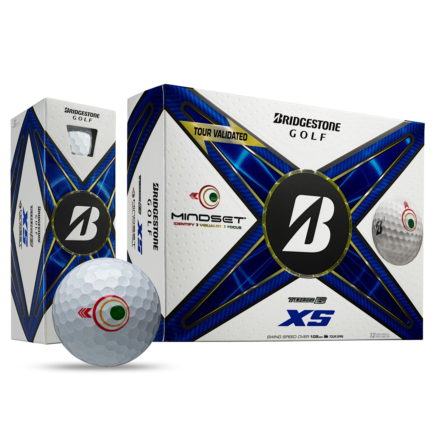 Custom Bridgestone Tour B XS MindSet Golf Balls