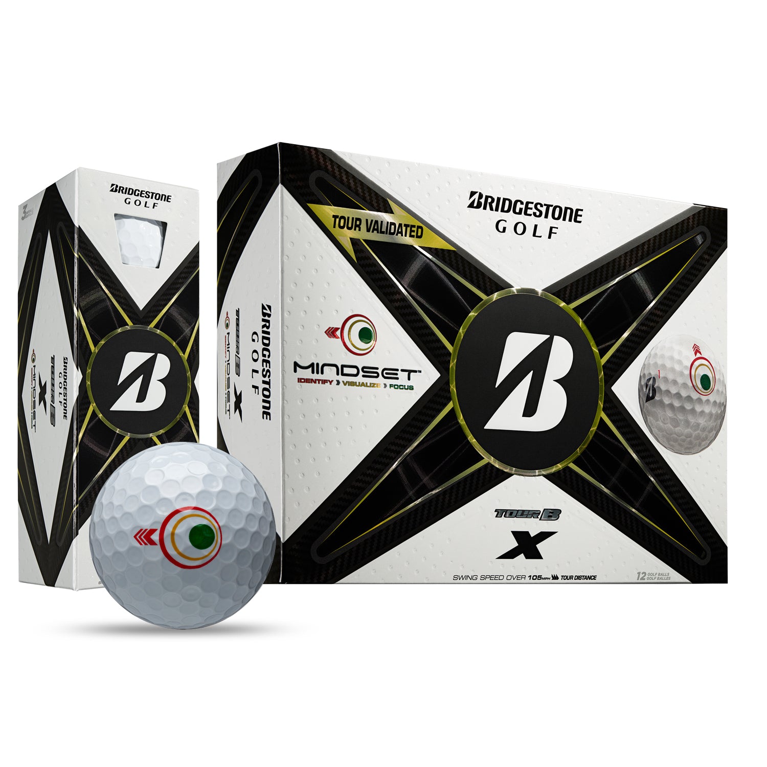 Bridgestone Tour B X MindSet Golf Balls One Dozen