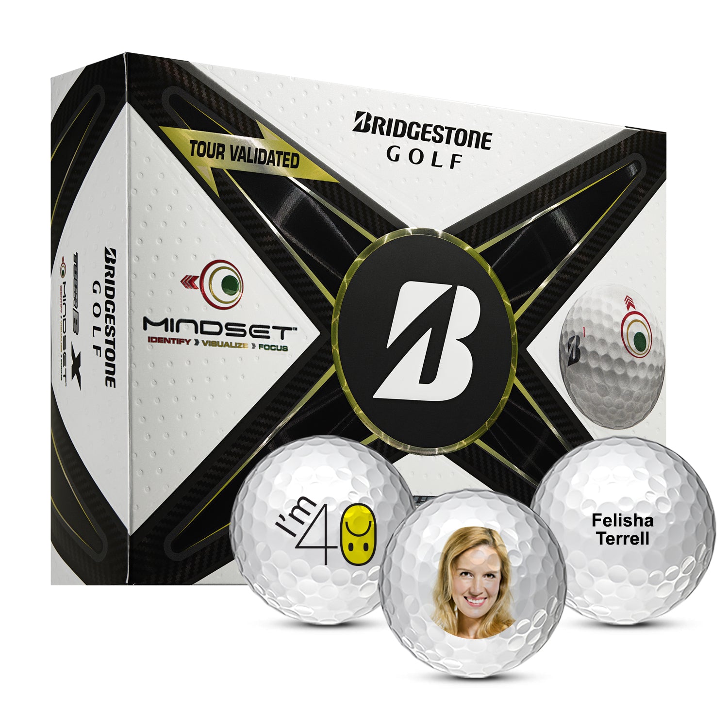 Bridgestone Tour B X MindSet Golf Balls One Dozen