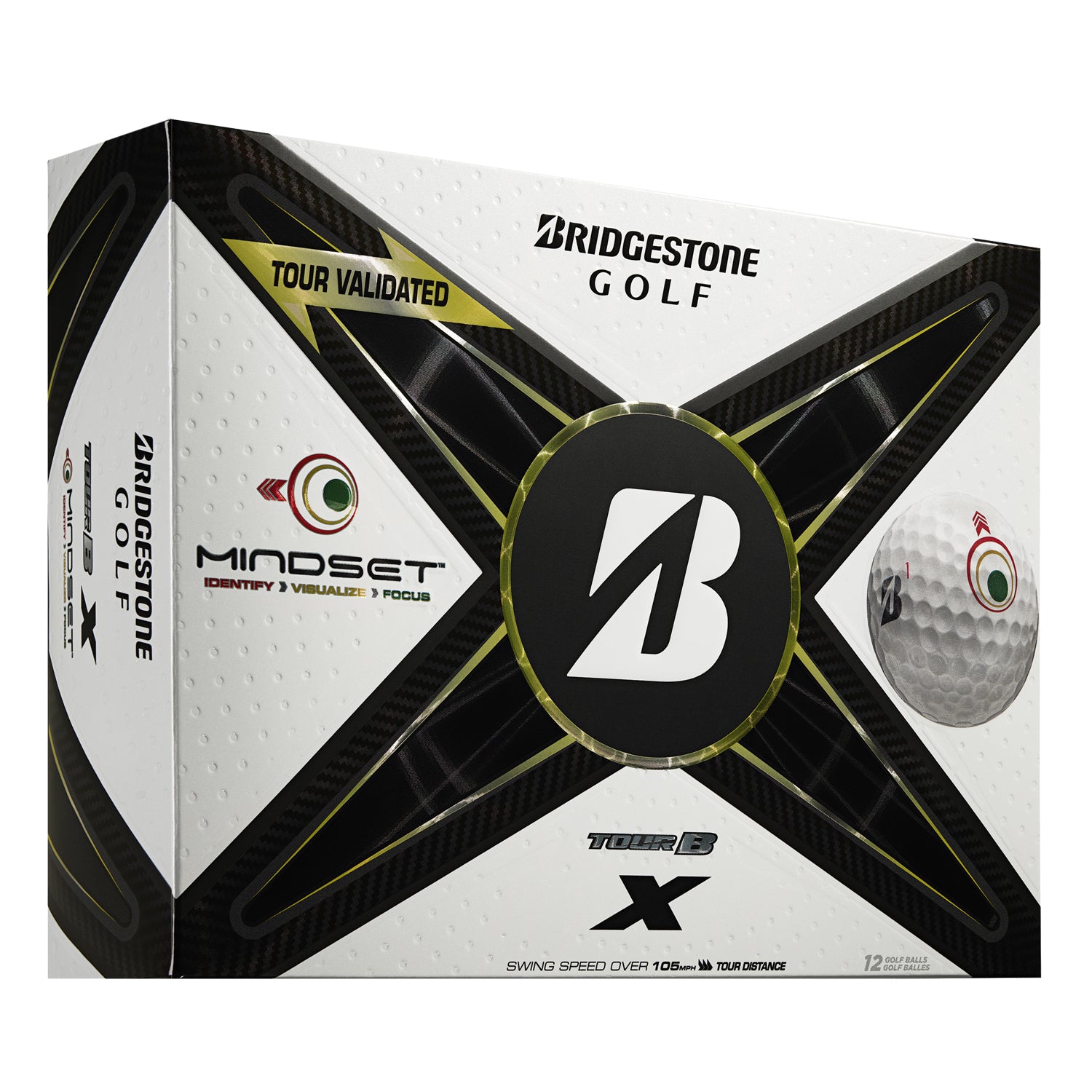 Bridgestone Tour B X MindSet Golf Balls One Dozen