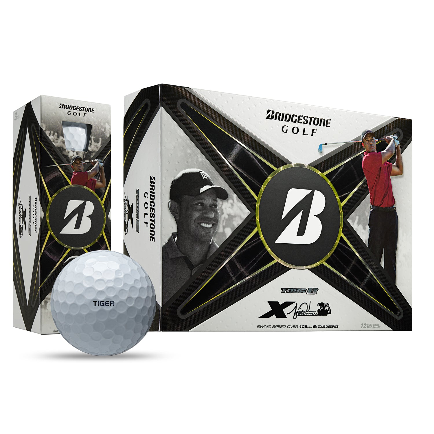 Custom Bridgestone Tour B X Tiger Woods Edition Golf Balls