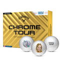 Custom Callaway Chrome Tour Triple Track Golf Balls One Dozen