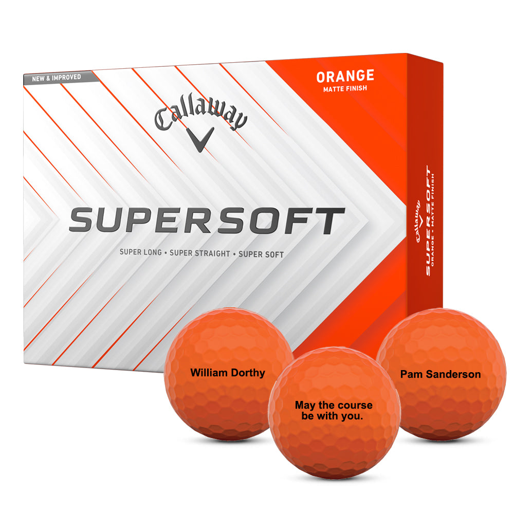 Custom Callaway Supersoft Orange Golf Balls