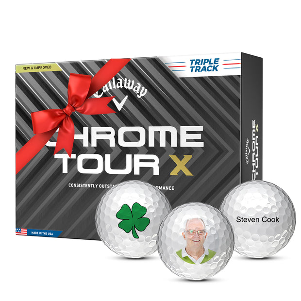 Custom Callaway Chrome Tour X Triple Track Golf Balls One Dozen