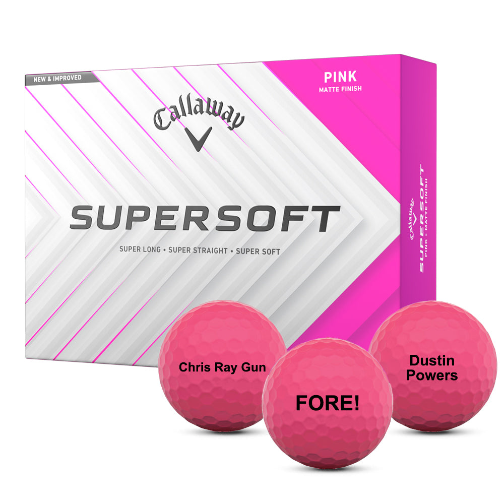 Custom Callaway Supersoft Pink Golf Balls