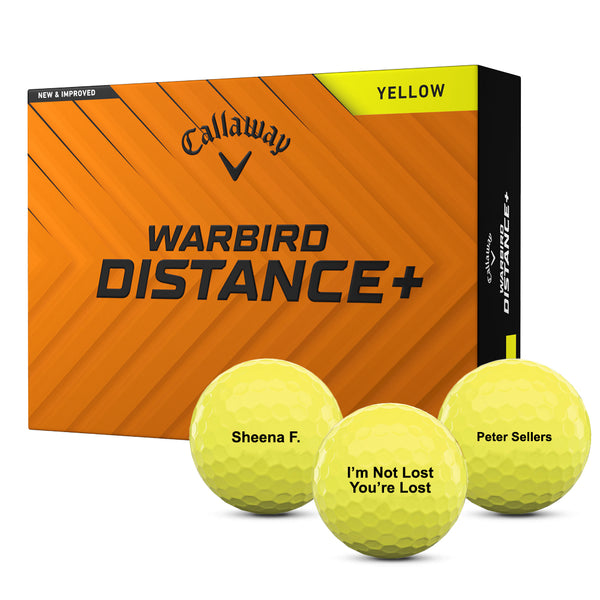 Callaway Warbird ゴルフボール イエロー 6個セット Custom Callaway Warbird Yellow Golf Balls | MyCustomGolfBall