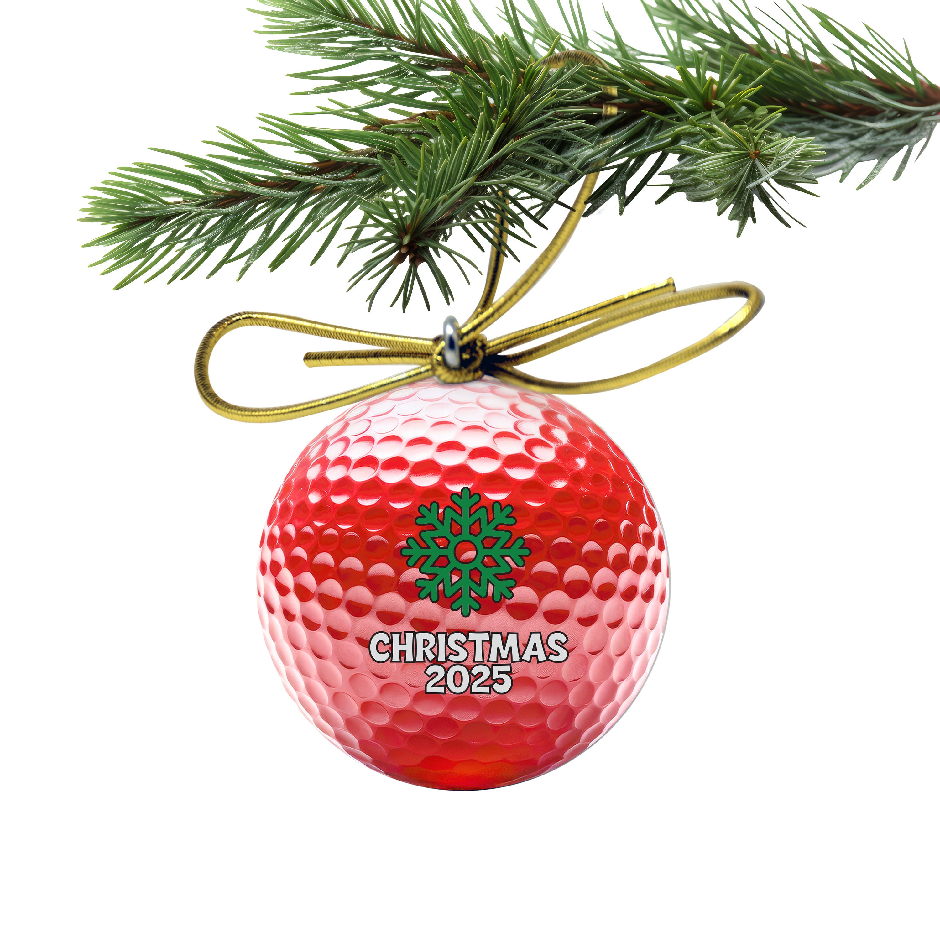 Christmas Golf Ball Ornament