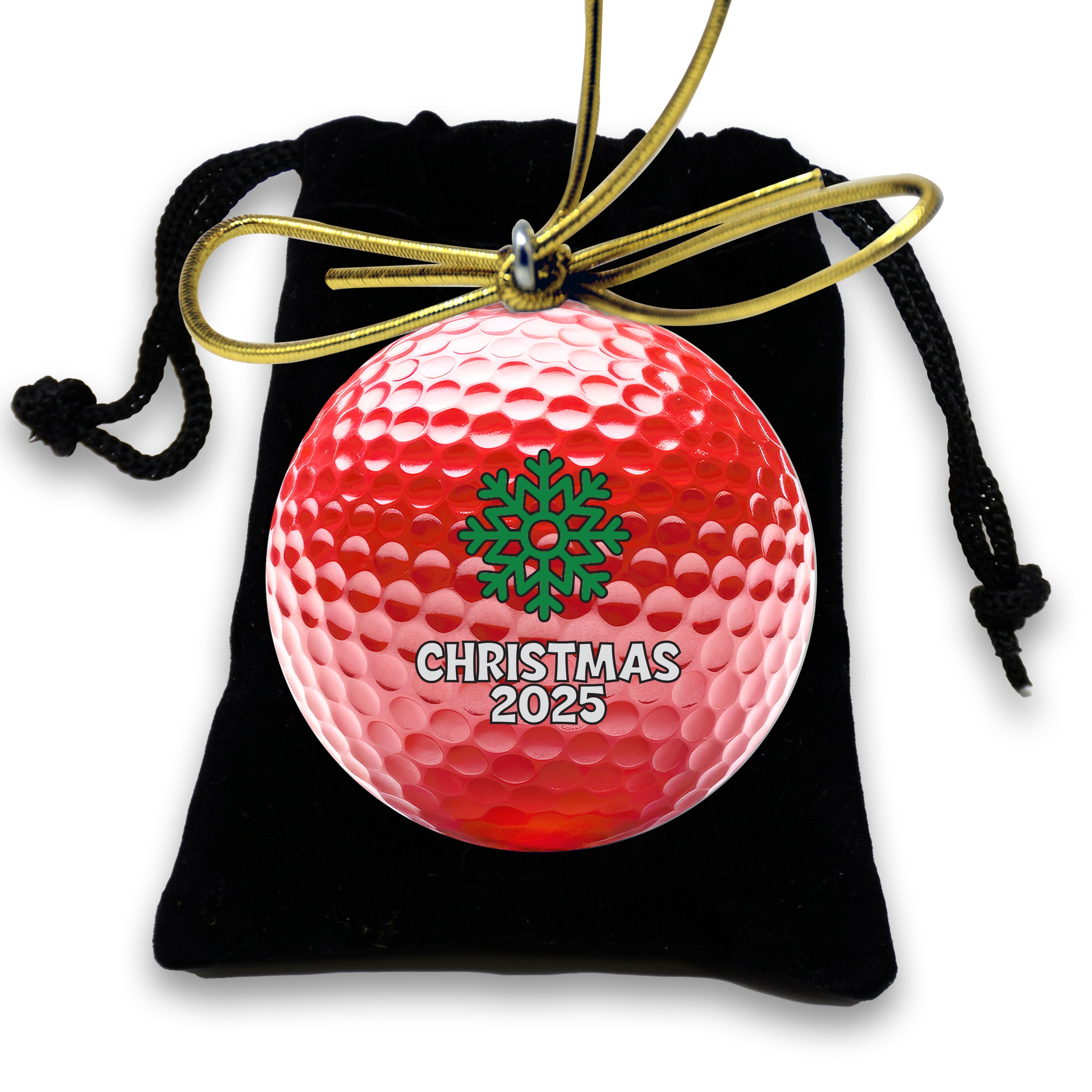 Christmas Golf Ball Ornament