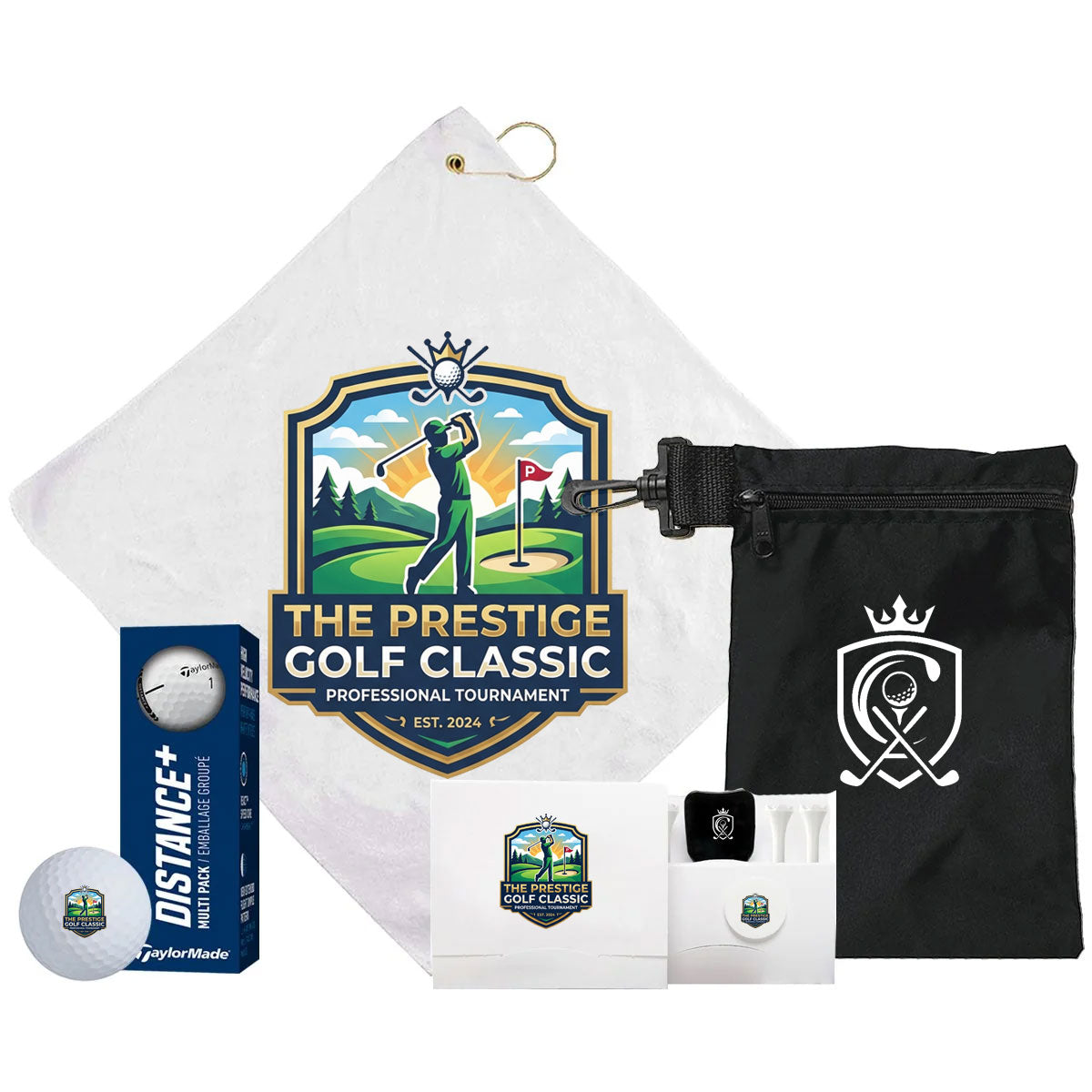 Two golfers celebrating on the course