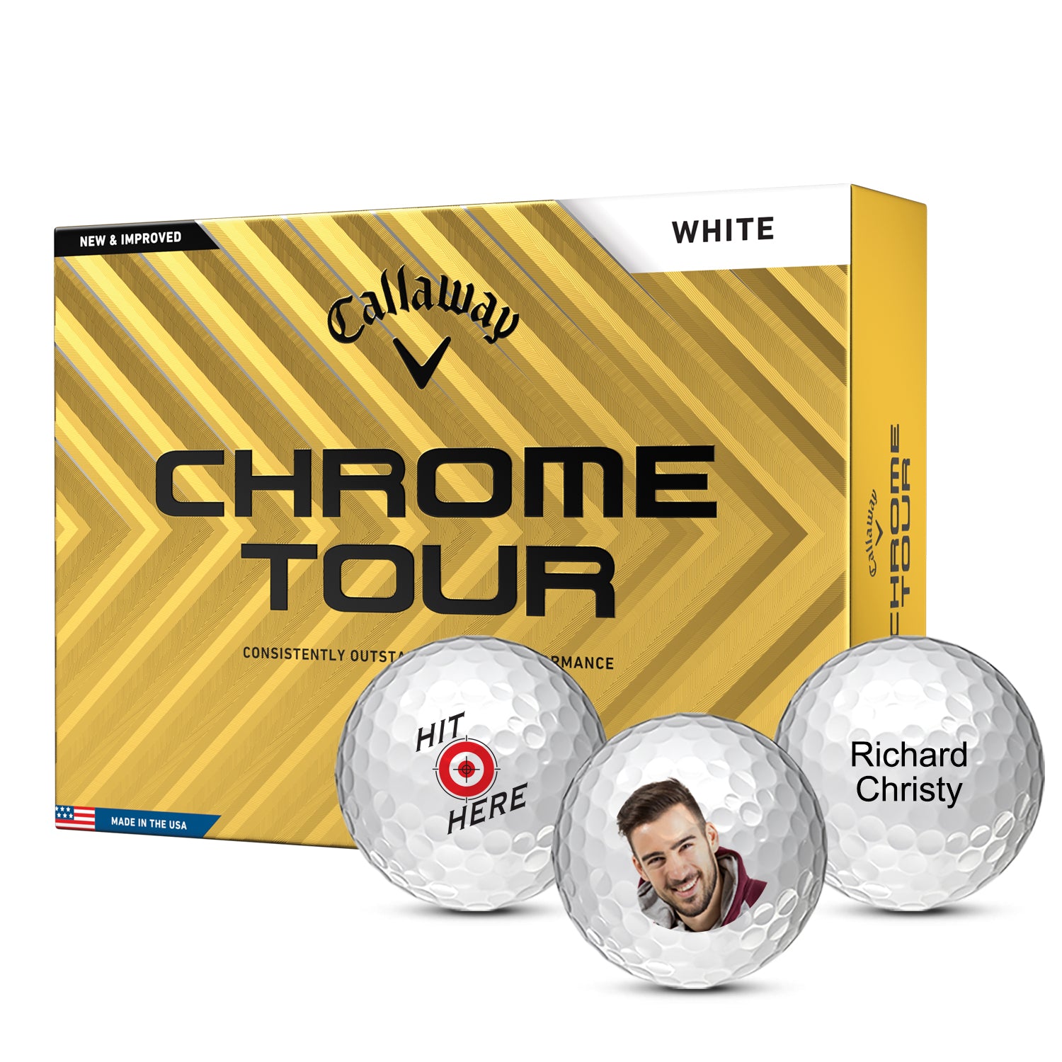 高級ブランド Golf Tour Chrome Callaway Balls MyCustomGolfBall - その他