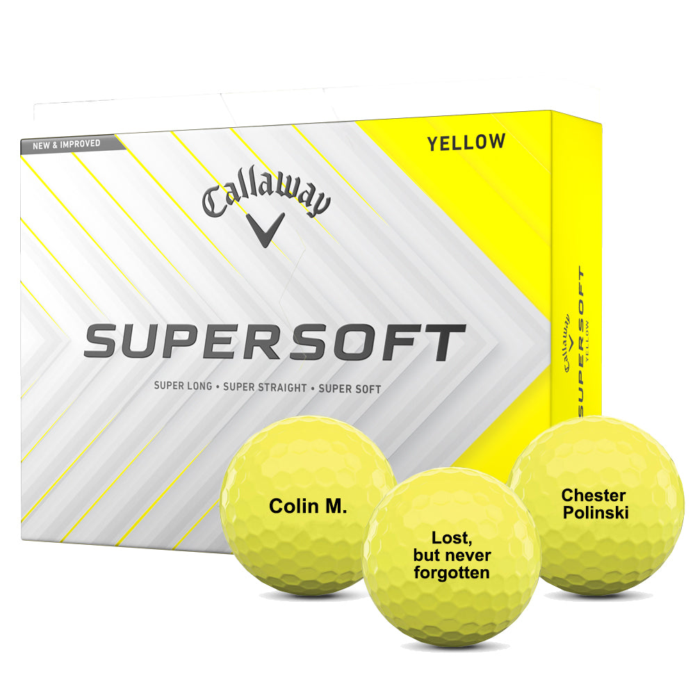 Custom Callaway Supersoft Yellow Golf Balls | MCGB – MyCustomGolfBall