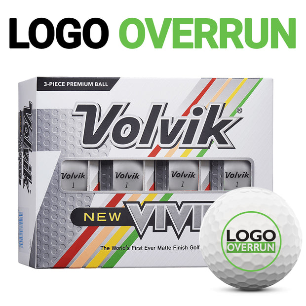 Volvik Vivid Golf Balls - LOGO OVERRUN