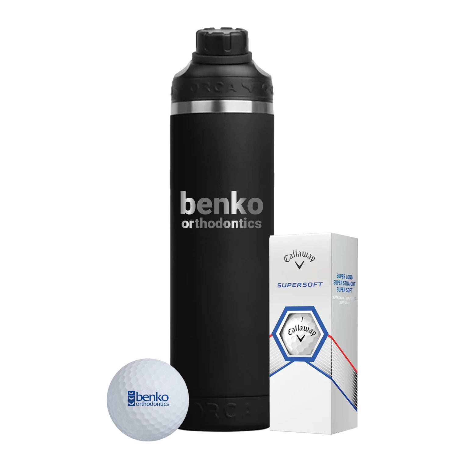 22 Oz Orca Hydra W/Sleeve of Callaway Supersoft Laser Engraved