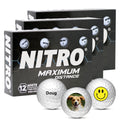 Custom Nitro Maximum Distance Golf Balls - 3 For $35