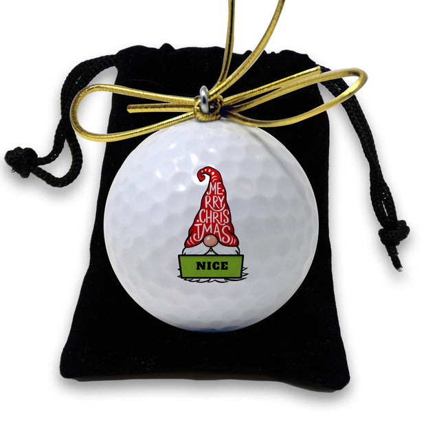 Christmas Golf Ball Ornament