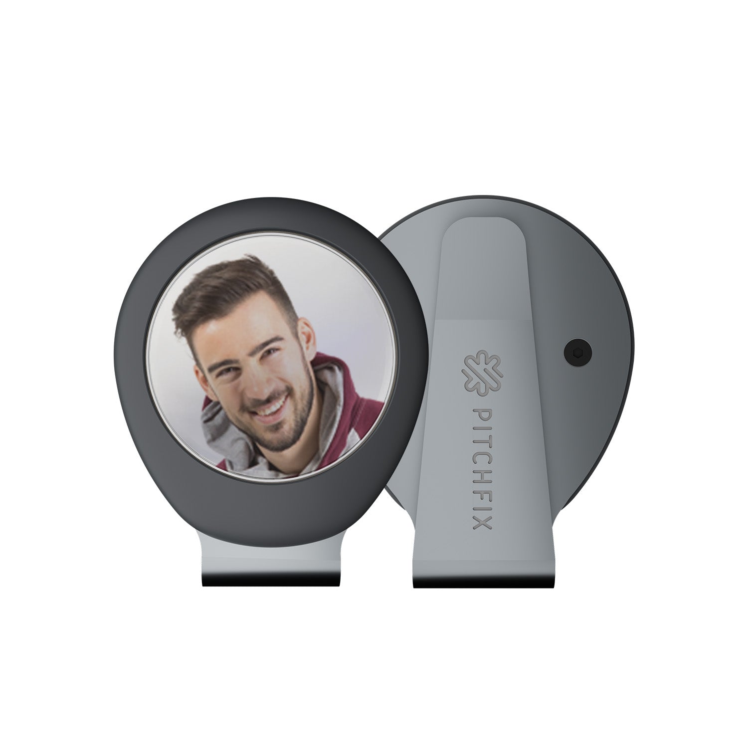 Pitchfix Hat Clip with Removable Ball Marker (Gunmetal Gray)
