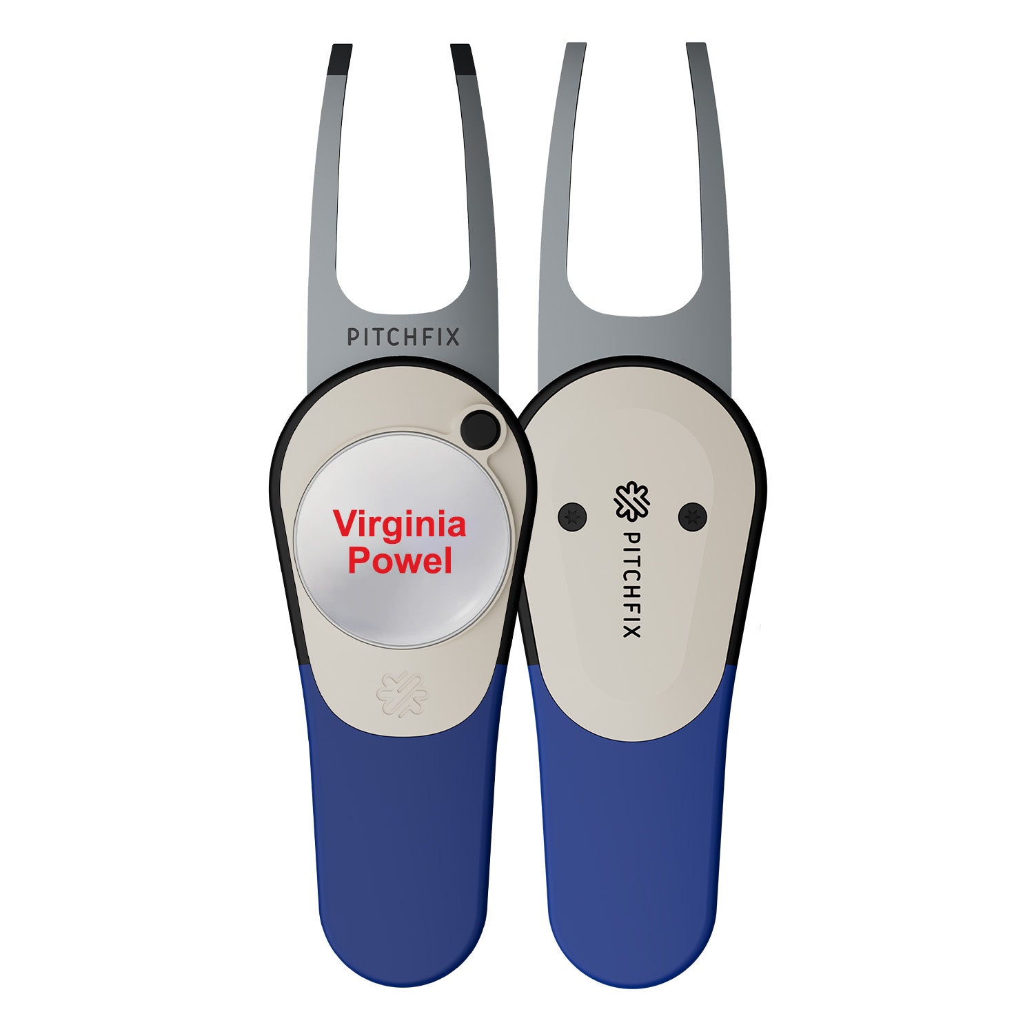 Pitchfix Icon Divot Tool with Custom Ball Marker (Blue)