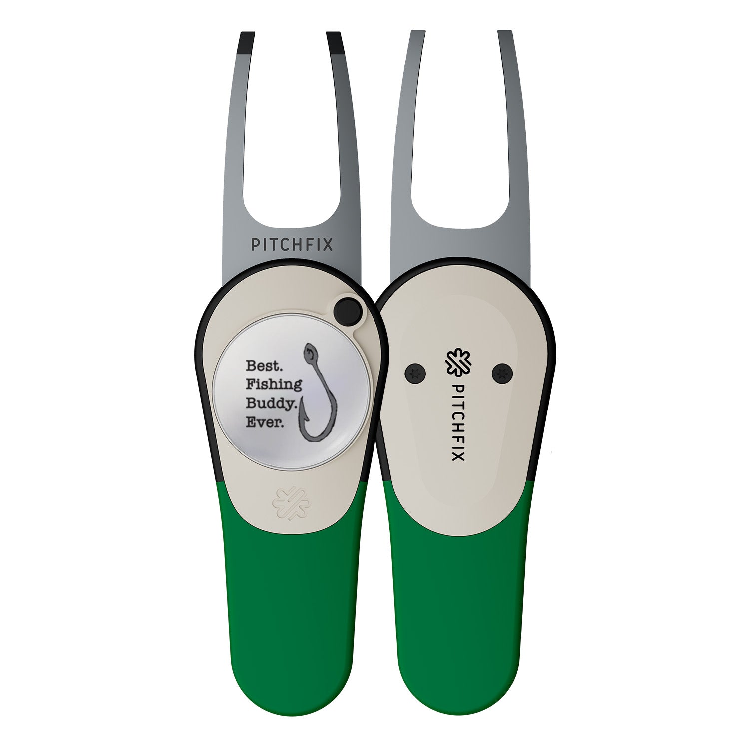 Pitchfix Icon Divot Tool with Custom Ball Marker (Green)