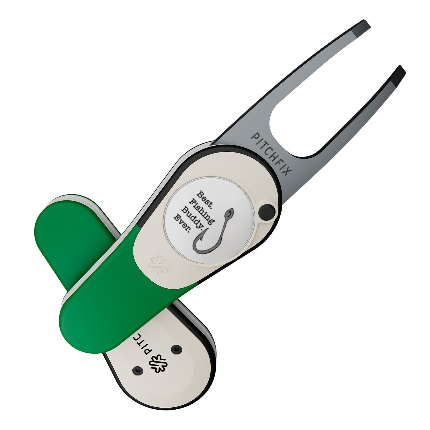 Pitchfix Icon Divot Tool with Custom Ball Marker (Green)