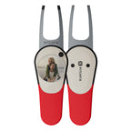 Pitchfix Icon Divot Tool with Custom Ball Marker (Red)