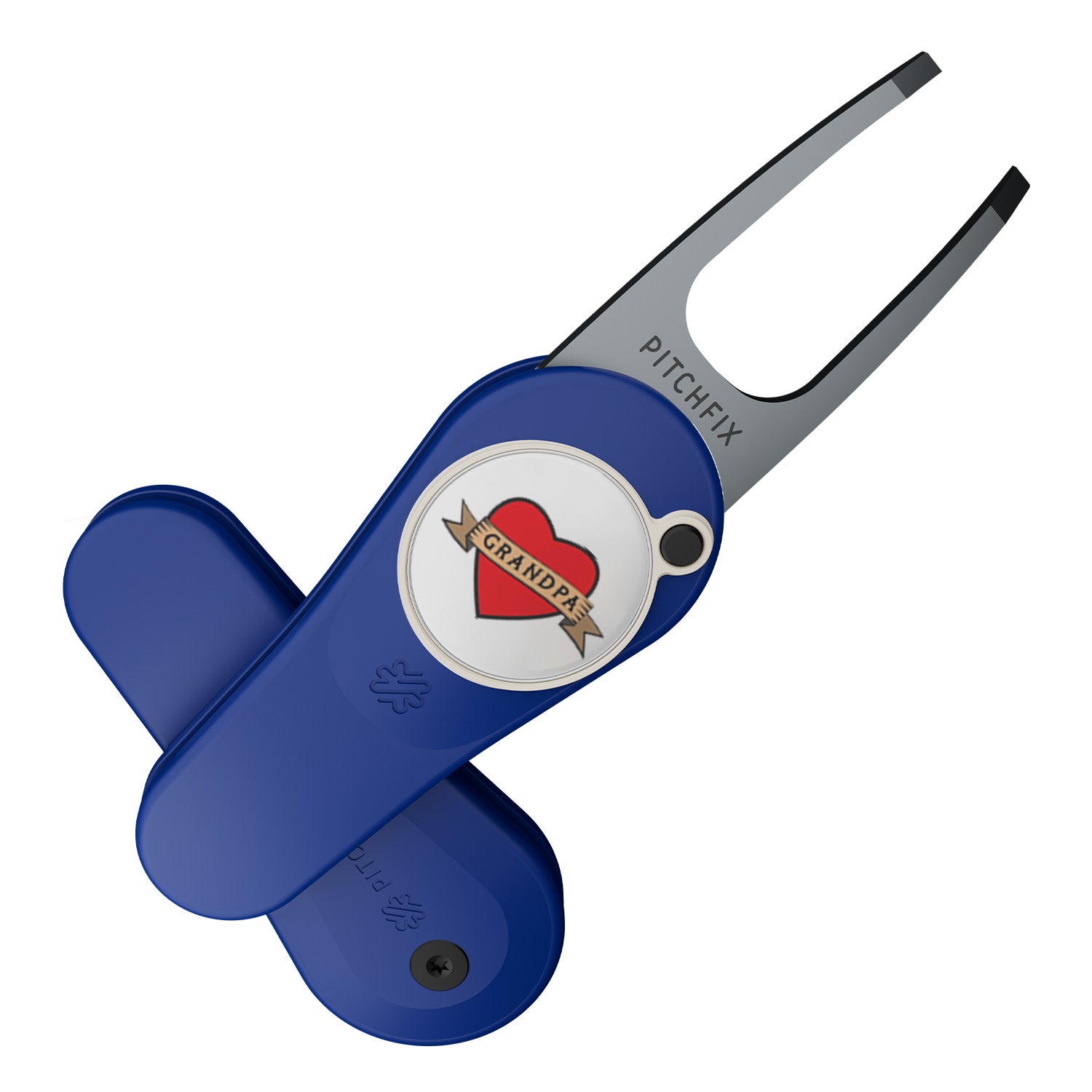 Pitchfix Original Divot Tool with Custom Ball Marker (Blue)