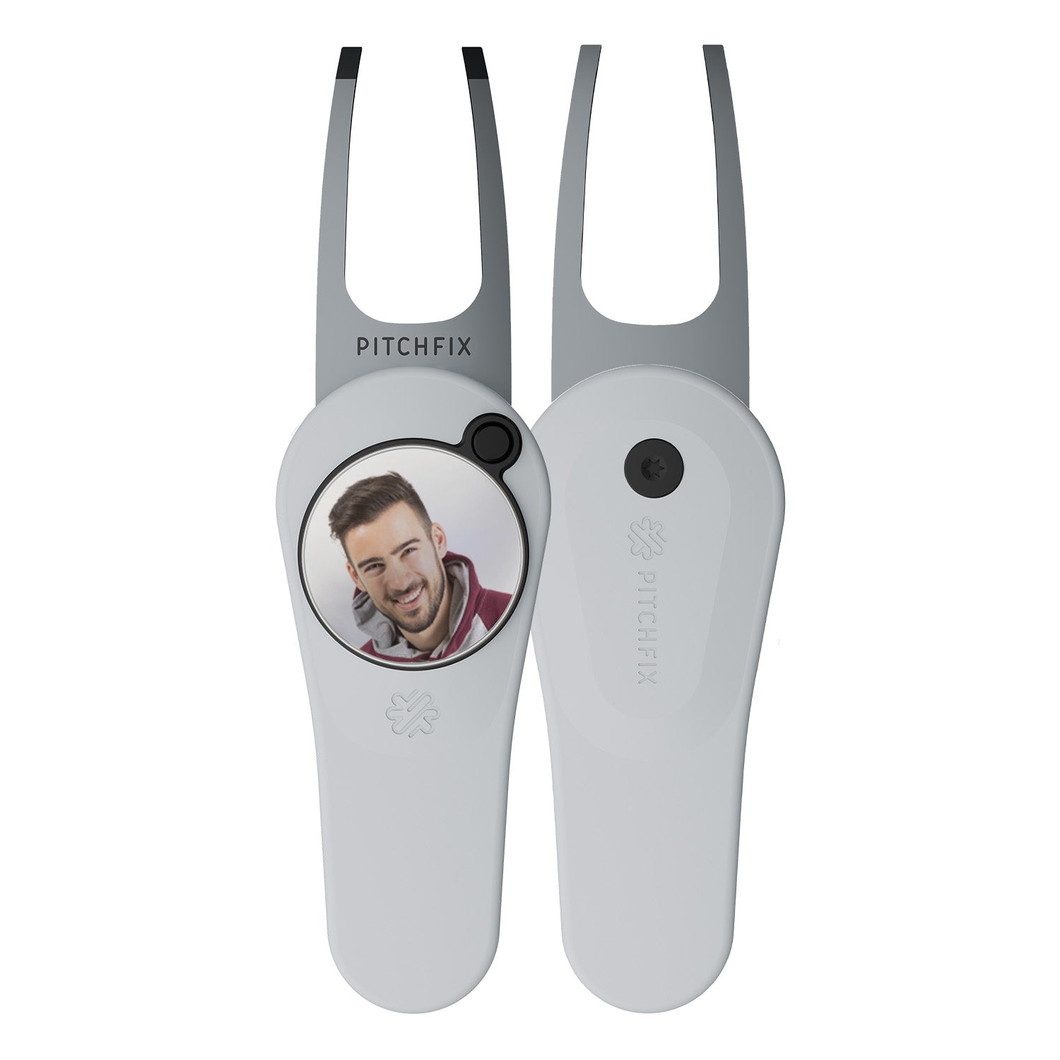 Pitchfix Original Divot Tool with Custom Ball Marker (White)