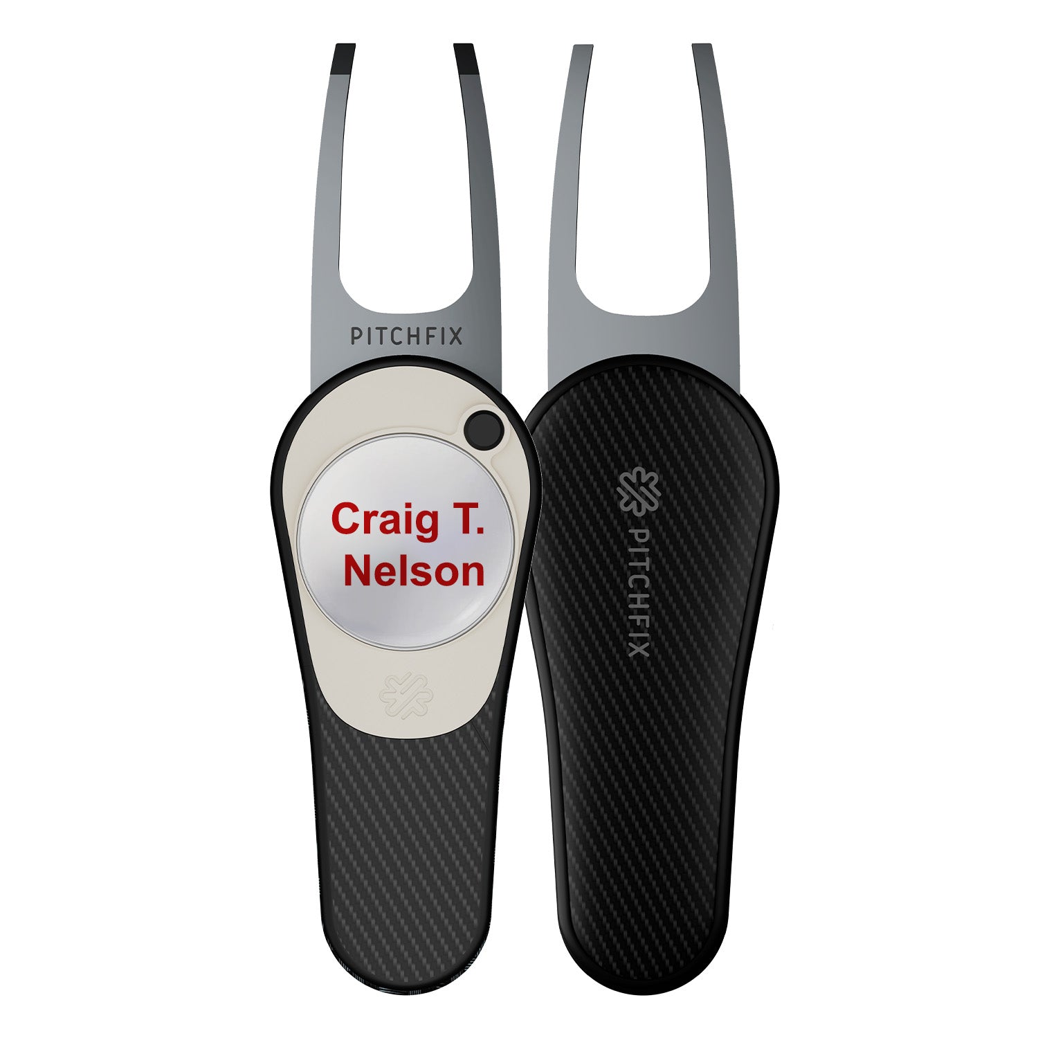 Pitchfix Ultima Divot Tool with Custom Ball Marker (Carbon)