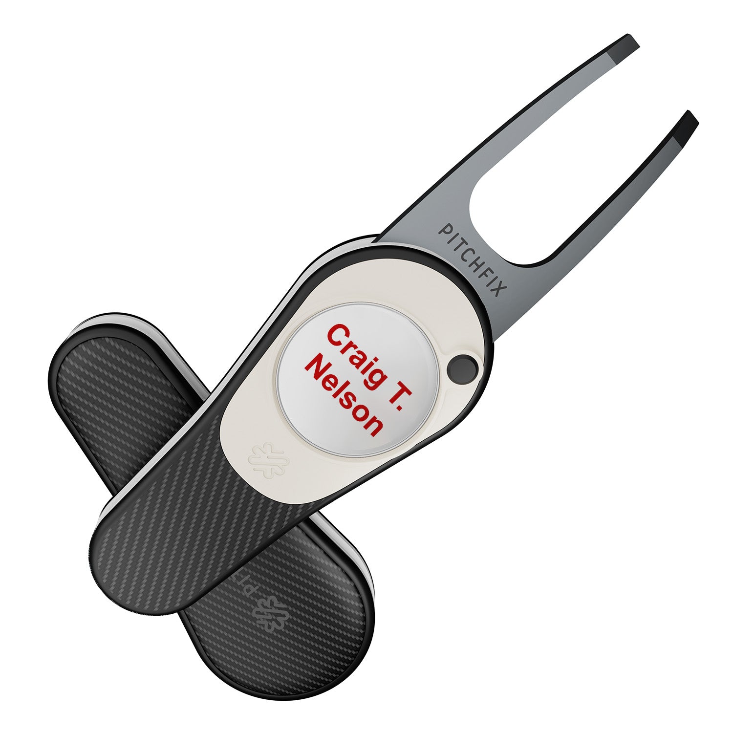 Pitchfix Ultima Divot Tool with Custom Ball Marker (Carbon)