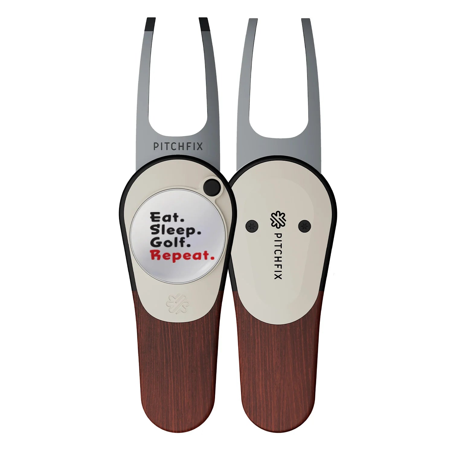 Pitchfix Woodie Divot Tool with Custom Ball Marker