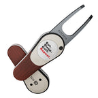 Pitchfix Woodie Divot Tool with Custom Ball Marker (Cherry)