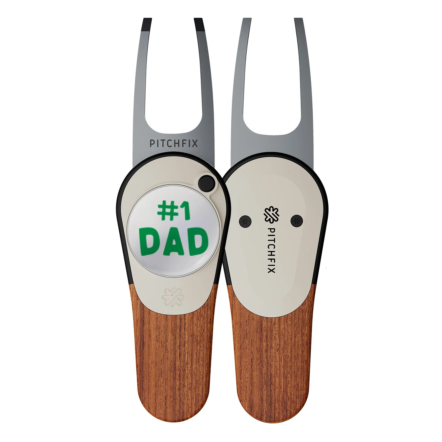 Pitchfix Woodie Divot Tool with Custom Ball Marker