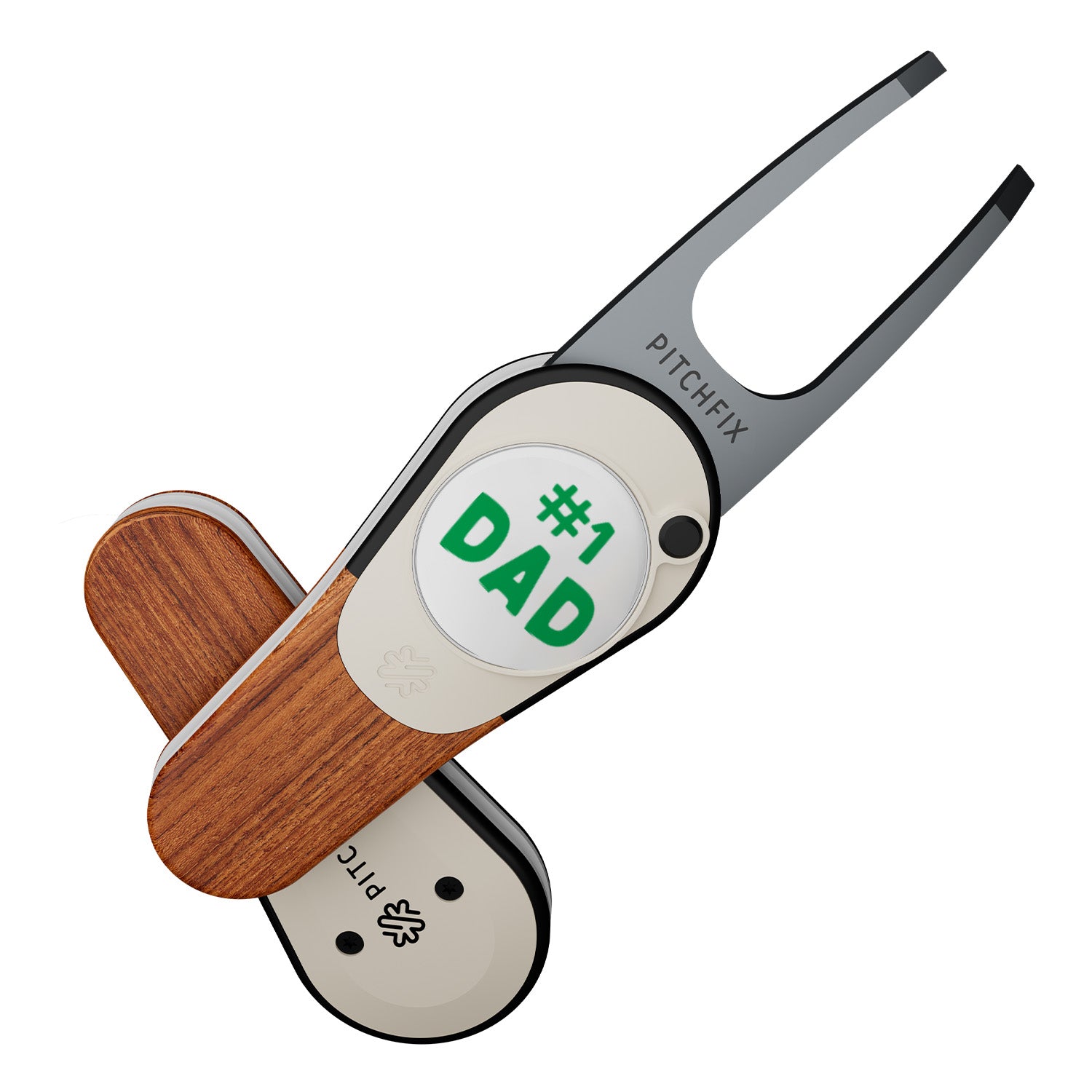 Pitchfix Woodie Divot Tool with Custom Ball Marker (Maple)