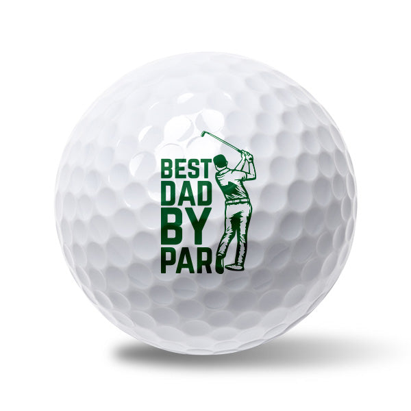 Best Dad By Par, Dad Gift 3-Ball Sleeve Golf Balls, Golf Gift, Callaway Warbird Golf Balls