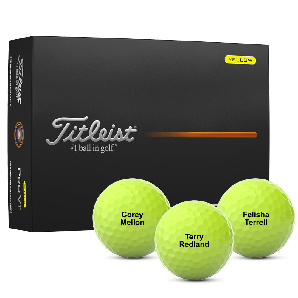 Titleist Pro V1 Yellow Golf Balls - MyCustomGolfBall