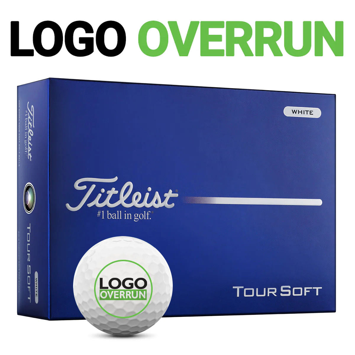 Titleist Tour Soft Golf Balls - LOGO OVERRUN