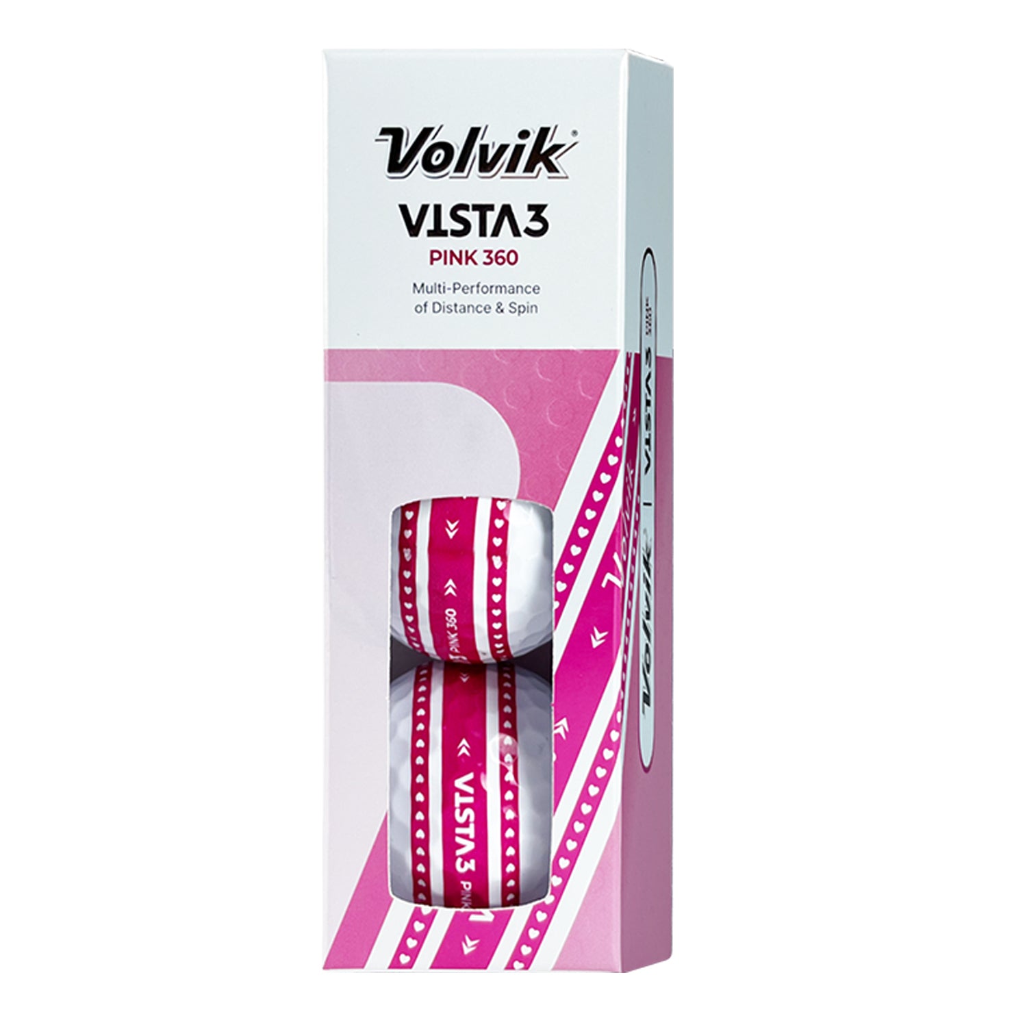 Custom Volvik Vista3 Pink 360 BCRF Golf Balls